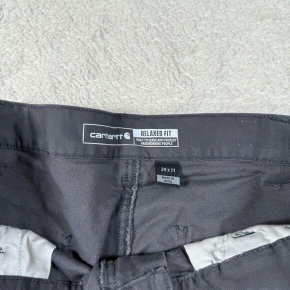 Cathartt Grey Men’s Relaxed Fit Cargo Carpenter Shorts - Picture 4 of 9